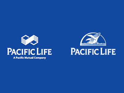 Although it immediately began using the whale as an icon in 1997, Pacific Life continued to use its existing infinity logo (left) until 1999. That year, the company unveiled its current whale logo. 